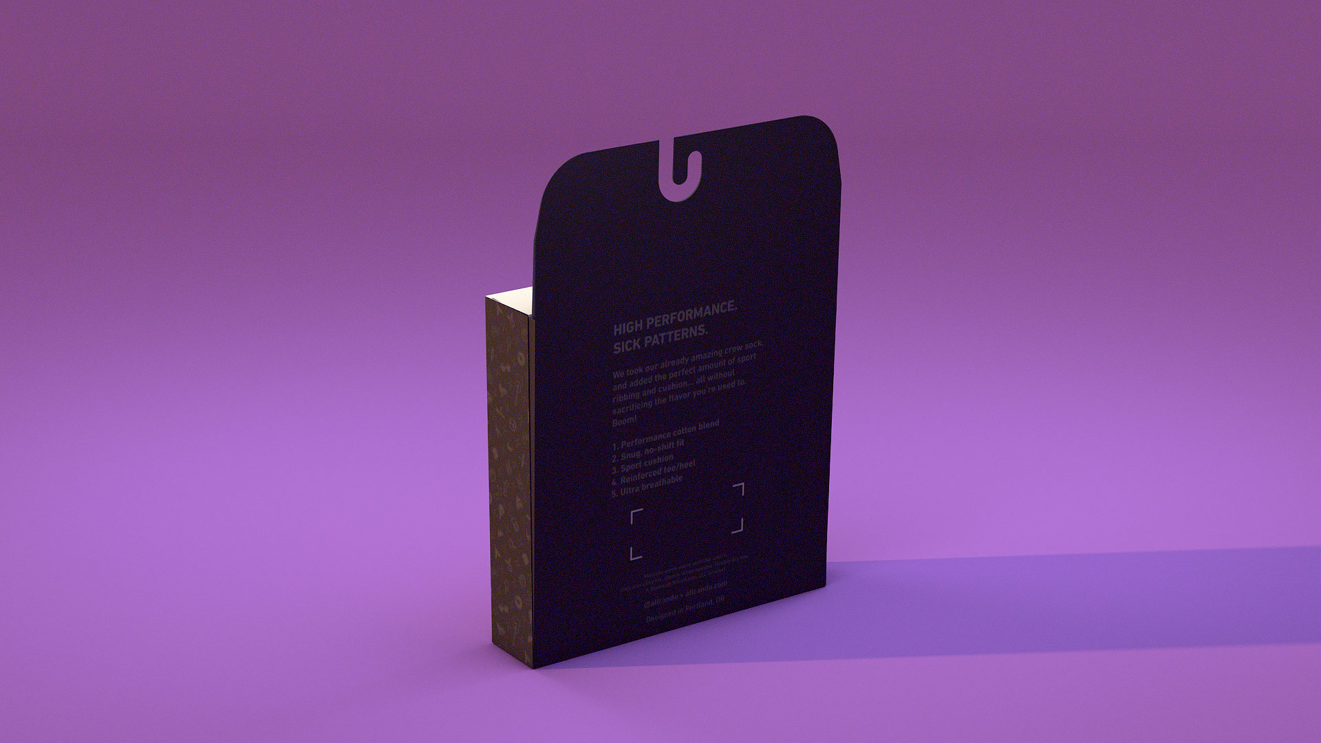An image of a custom Pair of Thieves package design, placed against a purple background.