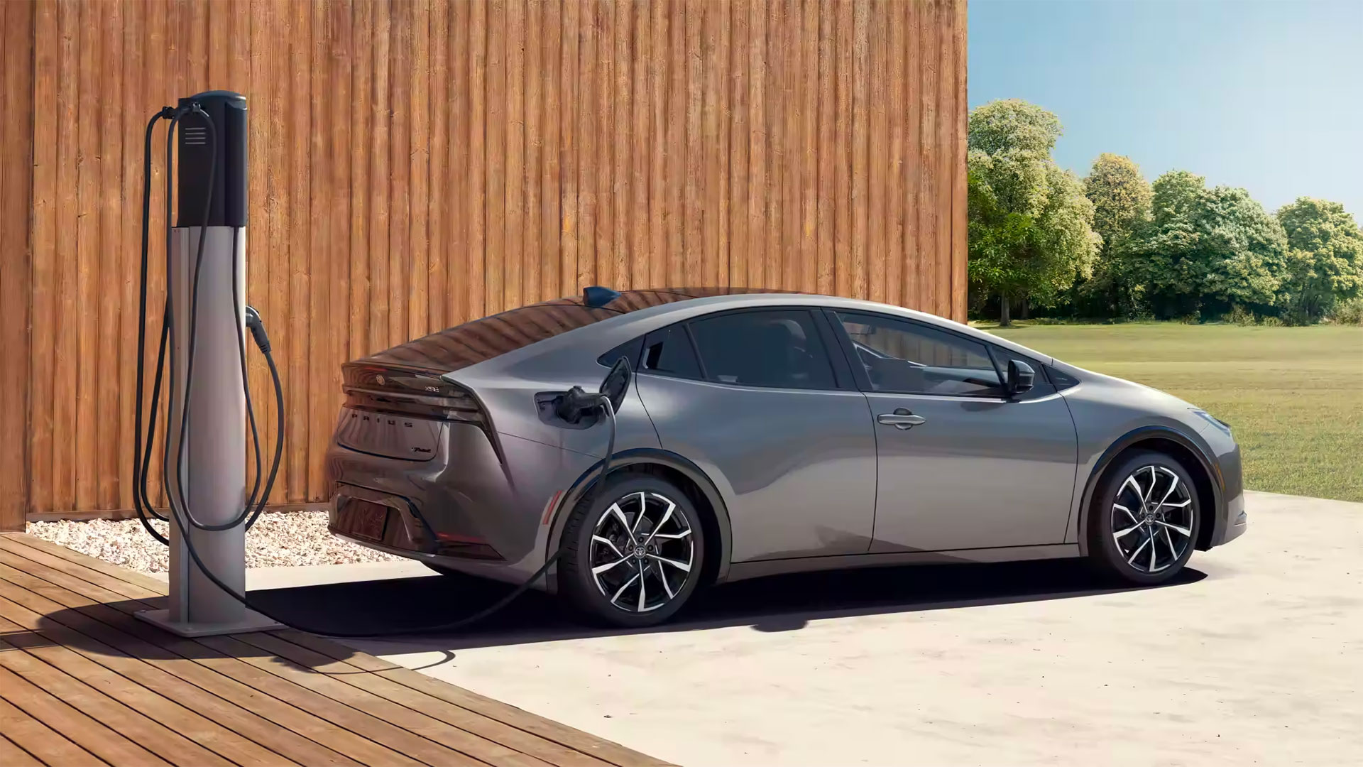A photograph of the new Toyota Prius 2023