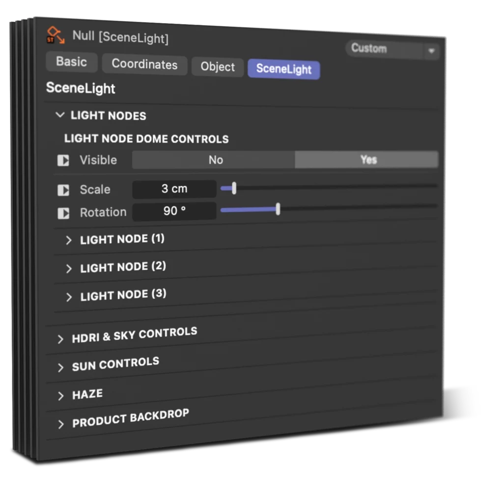 SceneLight Plugin Product Preview