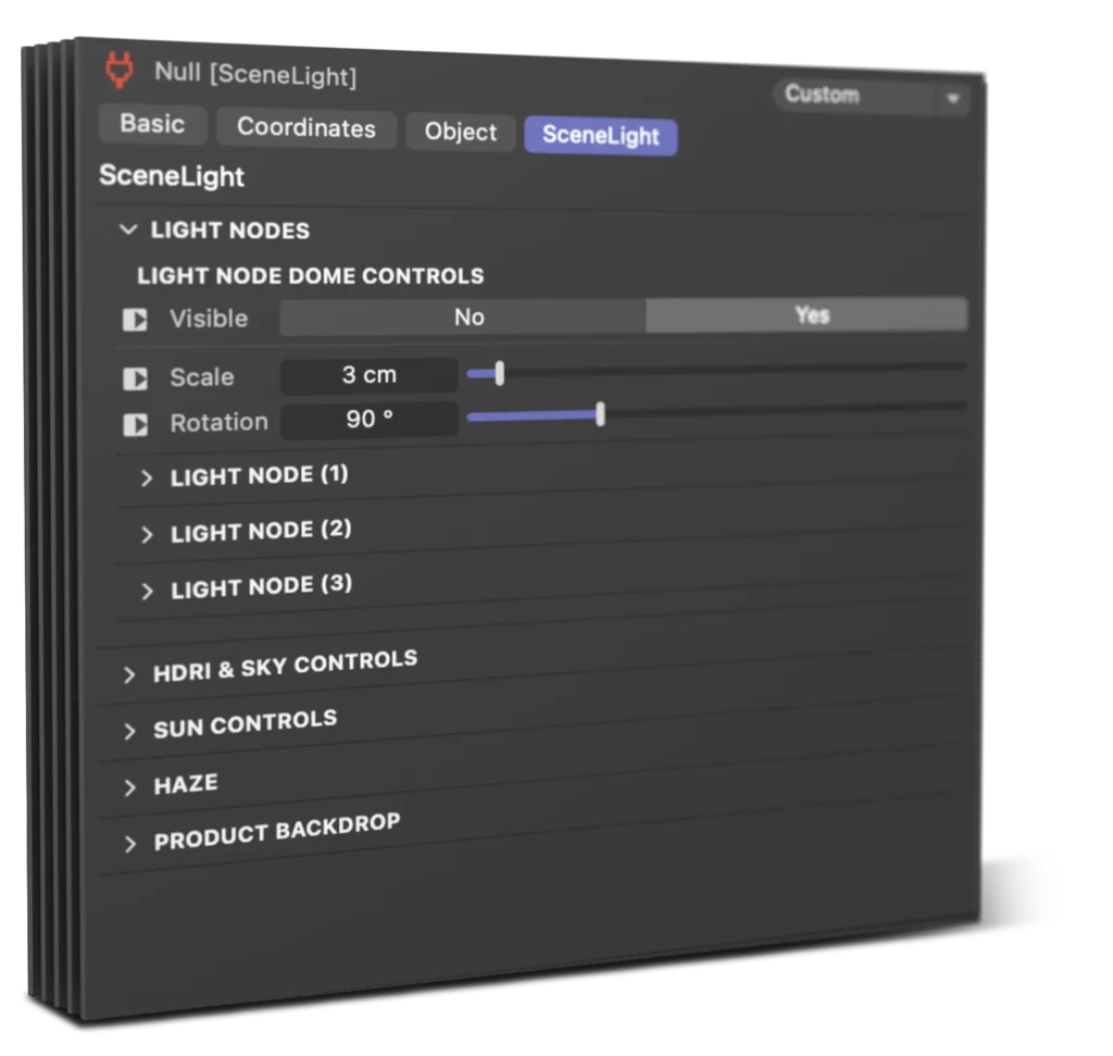 SceneLight Plugin Product Preview